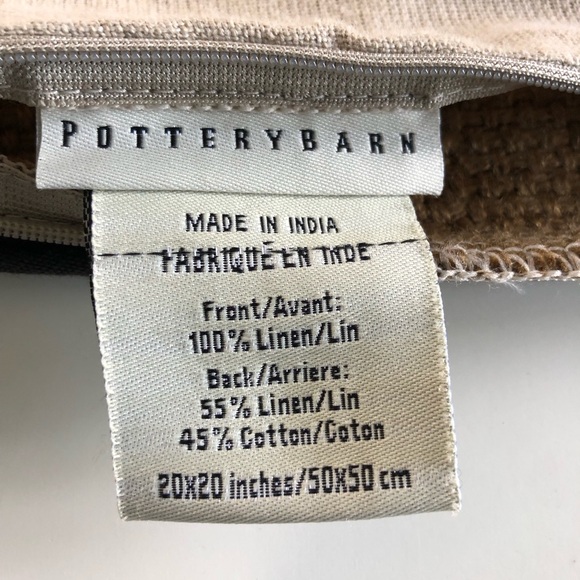 PB | Brown Linen Pillow Cover - Picture 3 of 7